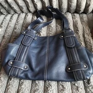 Tignanello Dark Blue Shoulder Bag